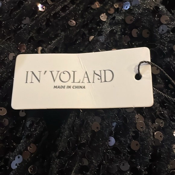 New with tag In’Voland ladies sequins cocktail long sleeve dress size 20. Black - Picture 8 of 9